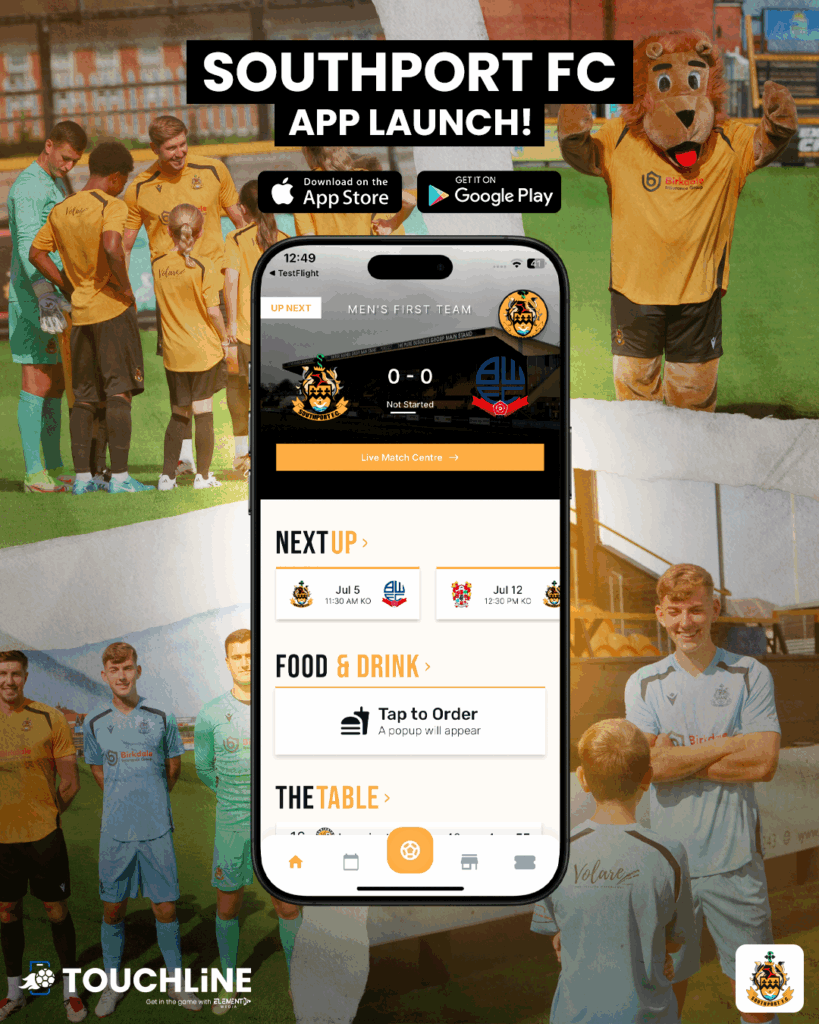 Southport FC launch official club app with Touchline